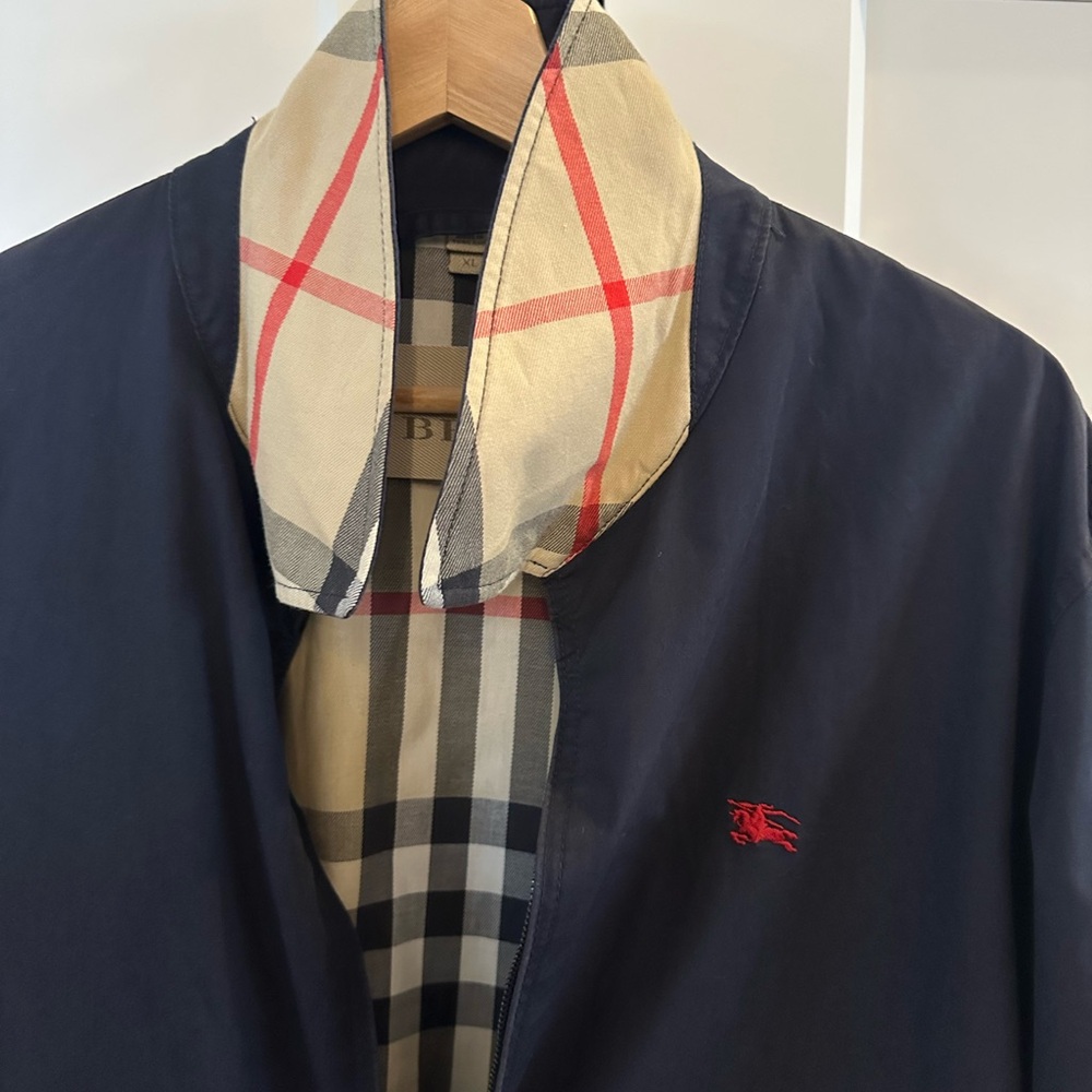 Burberry Brit Navy Jacket with Plaid Lining - Picture 4 of 7